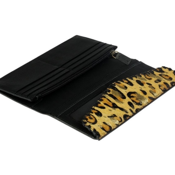 women's Genuine leather hair on foiled wallet. - Picture 2 of 3